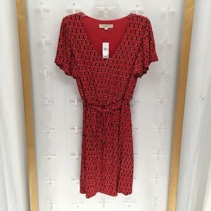 Anne Taylor Loft Women’s Ss Belted Dress Midi